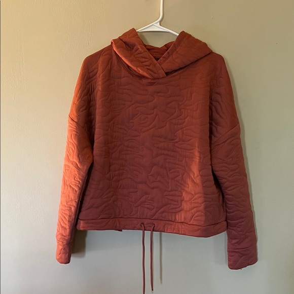 GAP Quilted Brick Red Hoodie - Picture 1 of 3